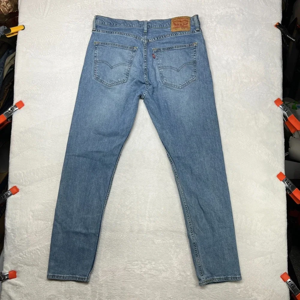 Levi's 512 Straight Jeans Men's Blue Denim Pockets Classic Zip Fly 34X30 - Flaws